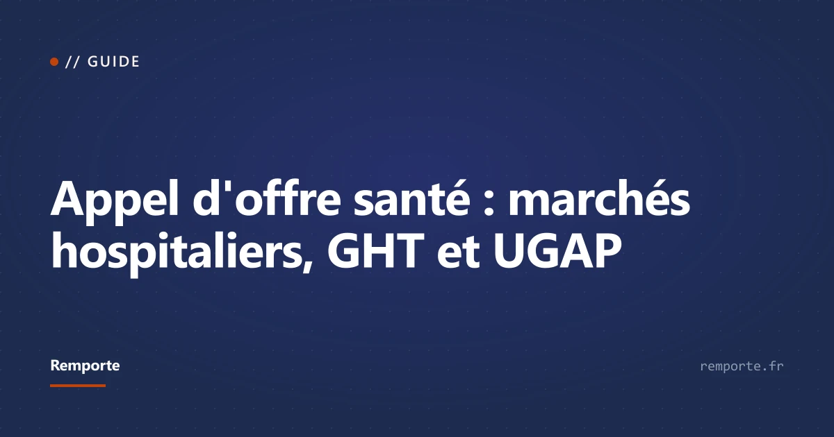 Marchés publics santé : hôpitaux, GHT et centrales d'achat