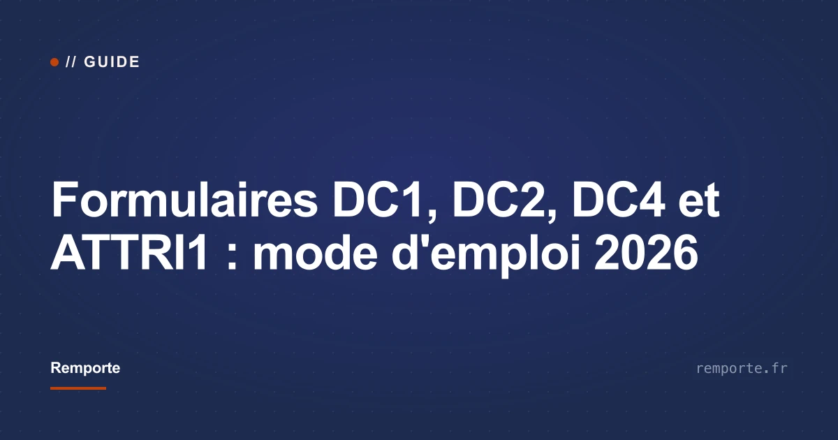 Guide formulaires DC1 DC2 DC4 ATTRI1 marchés publics candidature acte engagement
