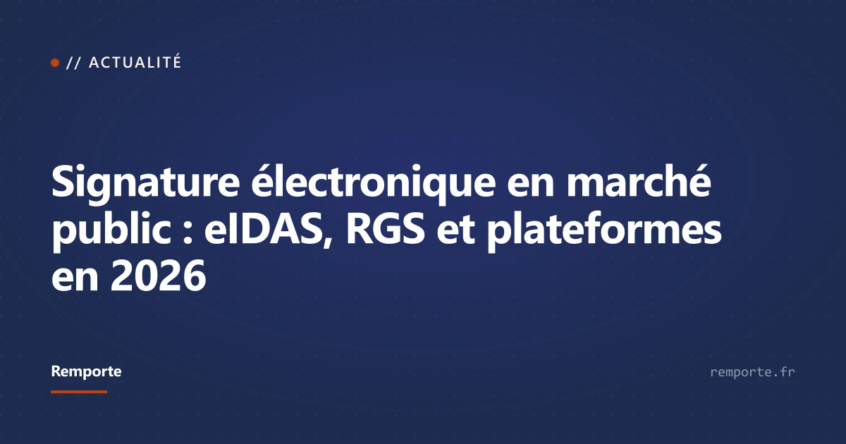 Signature électronique d'un marché public sur une plateforme acheteur